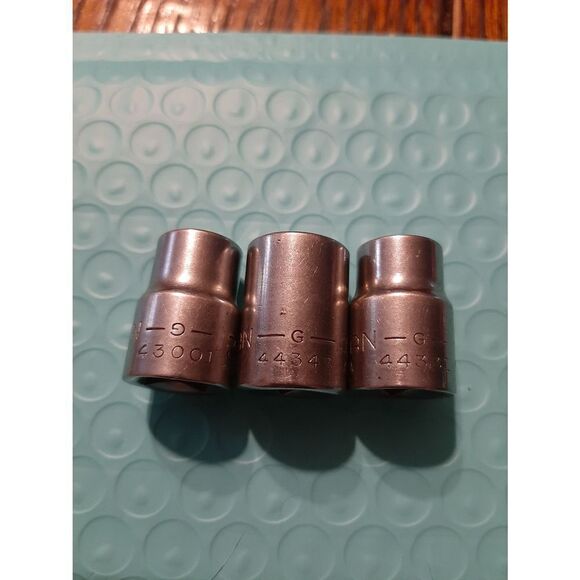 Vintage Craftsman Lot 3 3/8" 6, 8, 12 Point 3/8" Drive Sockets Tools - Picture 2 of 4